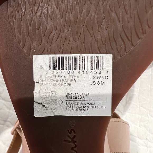 COLLECTION by Clarks Lafley Aletha Dusty Pink Leather Wedge Sandals - Size 8 - Picture 6 of 9